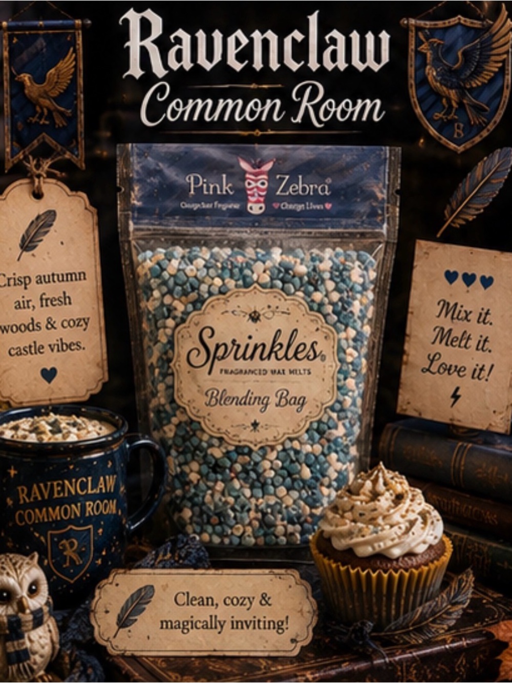 Pink Zebra Sprinkles Blending Bag - Blue, White & Cream Wax Melt Pearls